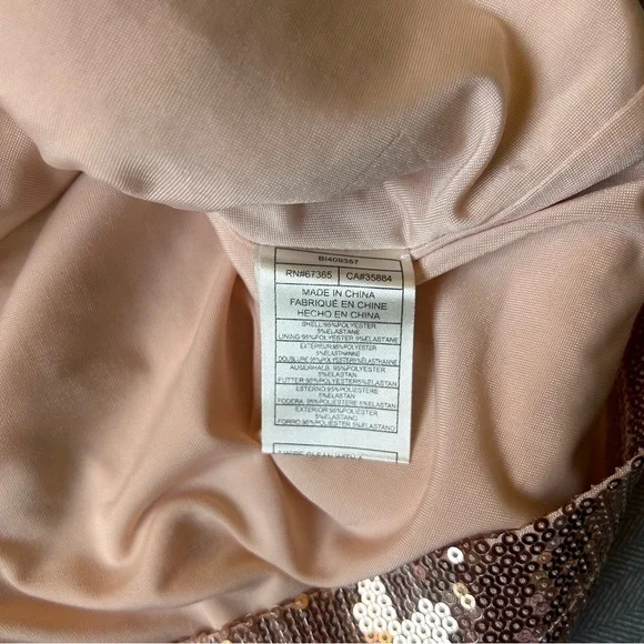 🆕 BB Dakota Rose Gold Sequin Mini Skirt - Picture 13 of 13